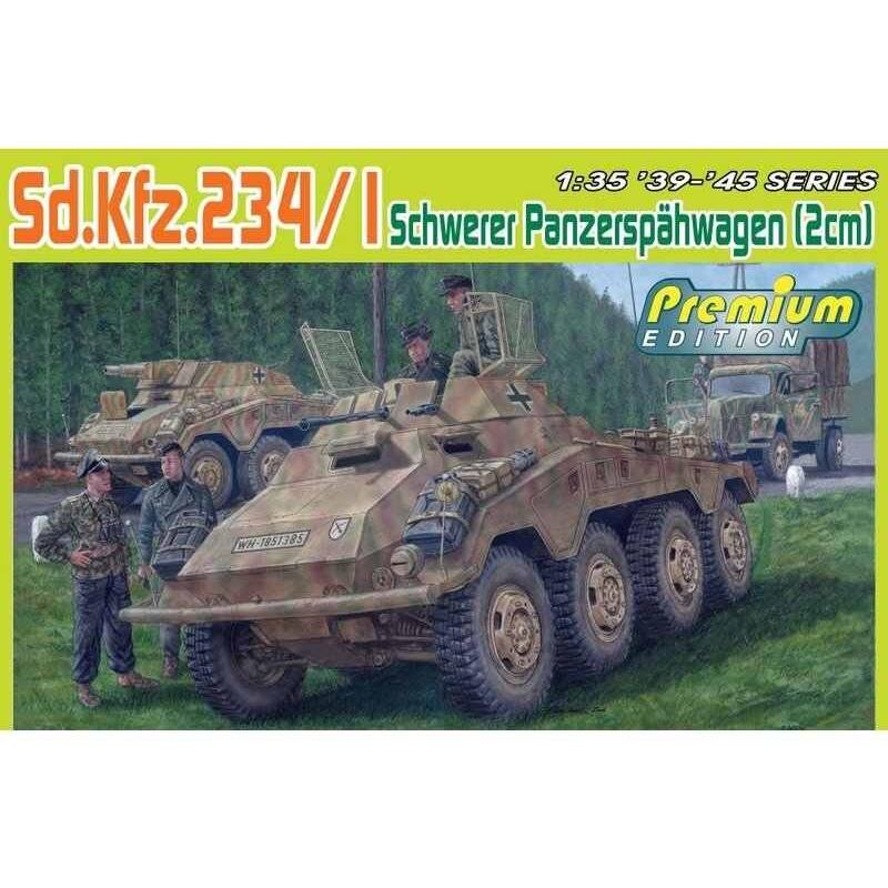 Dragon 1/35 Sd.Kfz.234/1 schwerer Panzerspahwagen (2cm) Premium Edition Plastic Model Kit