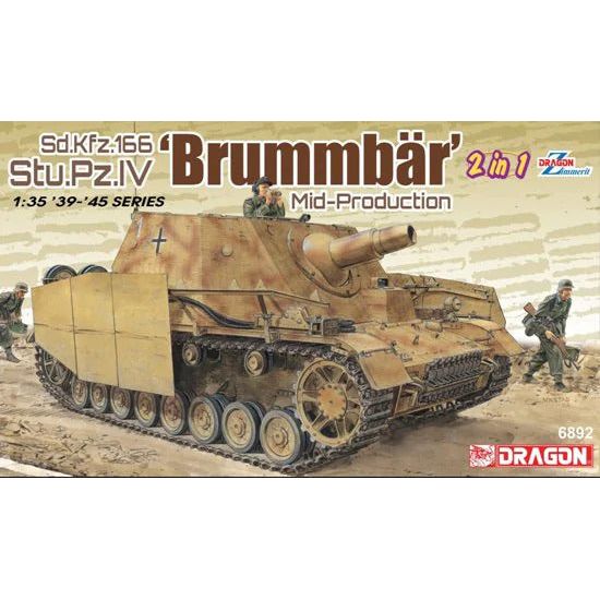 Dragon 1/35 Brummbar Mid-Production (2 in 1) Plastic Model Kit [6892]