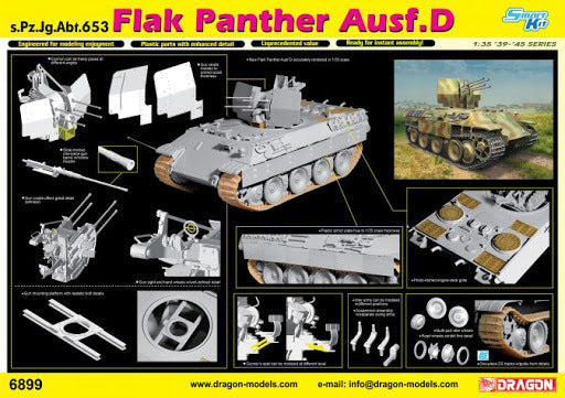 Dragon 1/35 Flak Panther Ausf.D s.Pz.Jg.Abt.653 Plastic Model Kit [6899]