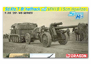 Dragon 1/35 Sd.Kfz.7 8(t) Halftrack + s.FH.18 Howitzer Plastic Model Kit [6918]