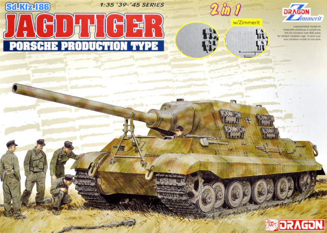 Dragon 1/35 Jagdtiger Porsche Type (2 in 1) Plastic Model Kit [6925]