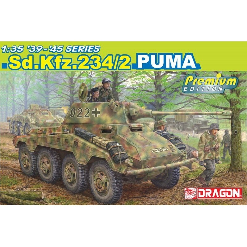 Dragon 1/35 Sd.Kfz.234/2 Puma (Premium) Plastic Model Kit [6943]