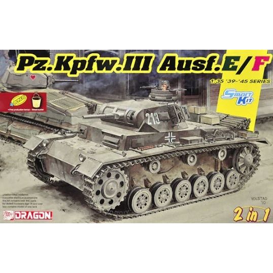 Dragon 1/35 Pz.Kpfw.III Ausf.E/F (2 in 1) Plastic Model Kit [6944]