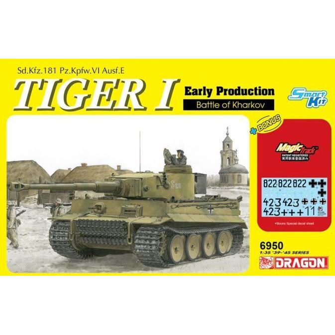 Dragon 1/35 Tiger I Early Production Battle of Kharkov (Bonus Version) Plastic Model Kit [6950]