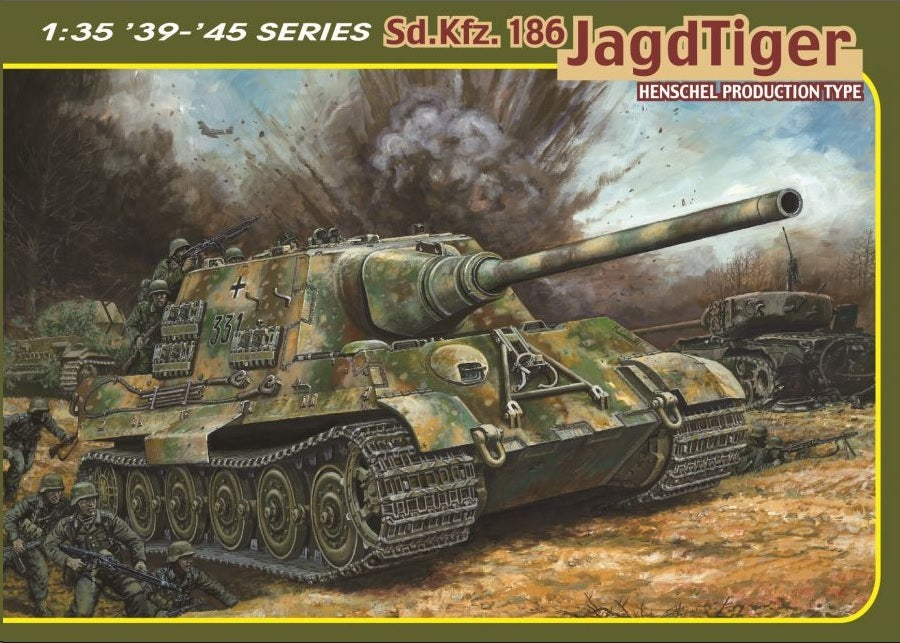 Dragon 1/35 Sd.Kfz.186 Jagdtiger Henschel Production Type Plastic Model Kit