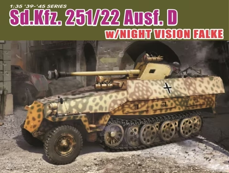 Dragon 1/35 Sd.Kfz.251/22 w/ Night Vision Falke Plastic Model Kit