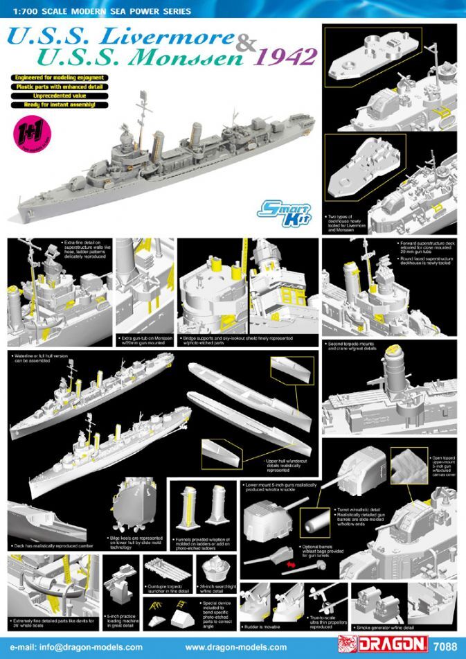 Dragon 1/700 USS LIVERMORE /MONSSE [7088]