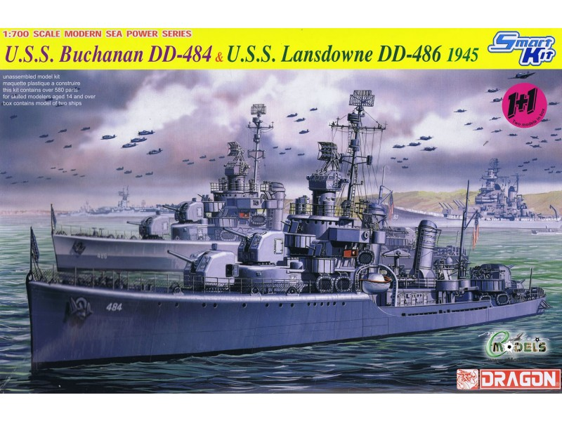 Dragon 1/700 USS BUCHANAN and LANDSDOWNE [7089]