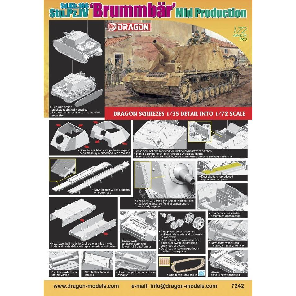 Dragon 1/72 SDKFZ 166 BRUMMBAR [7242]