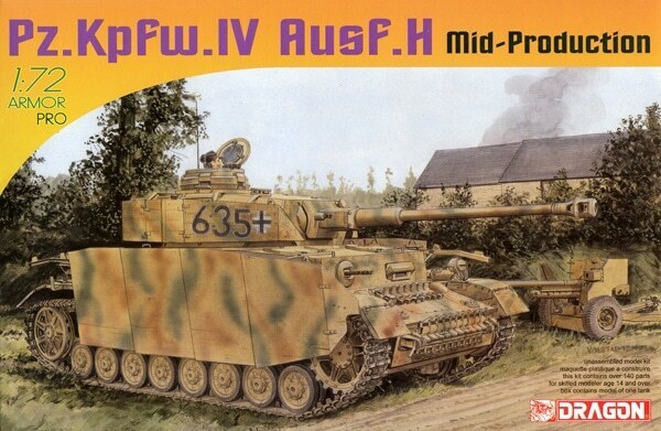 Dragon 1/72 Pz.Kpfw.IV Ausf.H Mid Production Plastic Model Kit [7279]