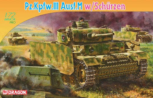 Dragon 1/72 Pz.Kpfw.III Ausf.M w/SCHURZEN [7323]