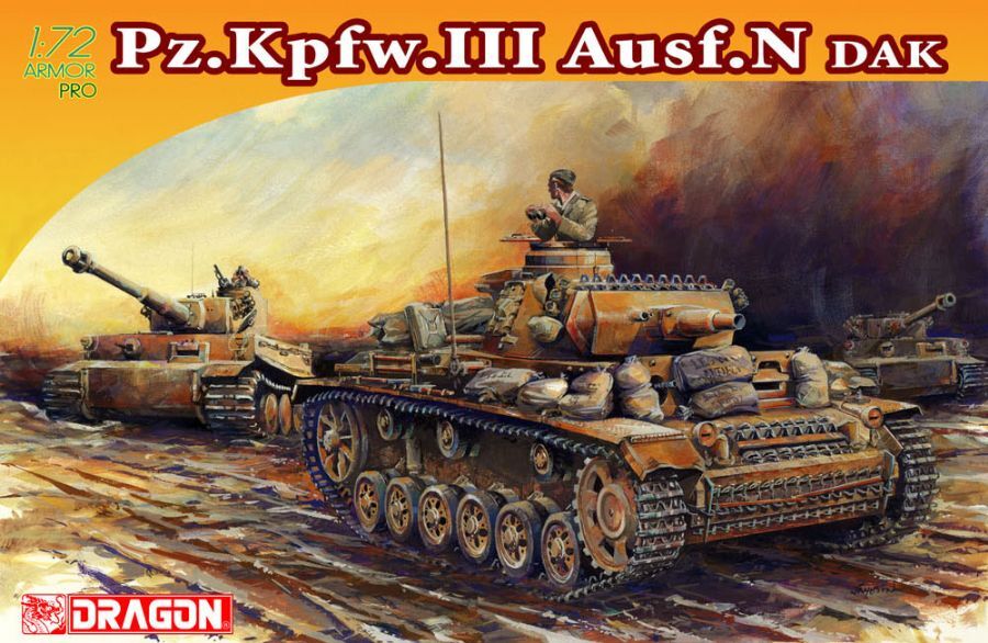 Dragon 1/72 Pz.Kpfw.III Ausf.N DAK Plastic Model Kit [7386]