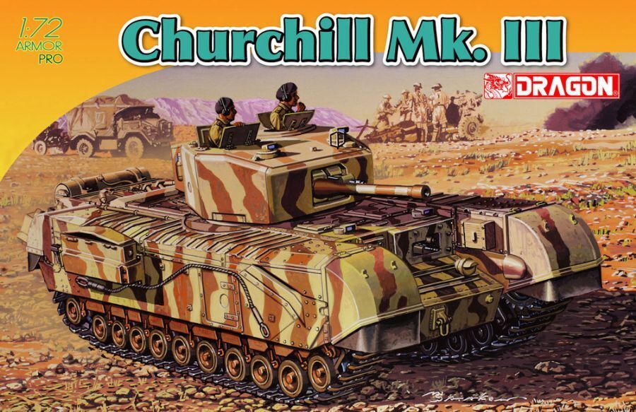 Dragon 1/72 British Churchill Mk.III Plastic Model Kit