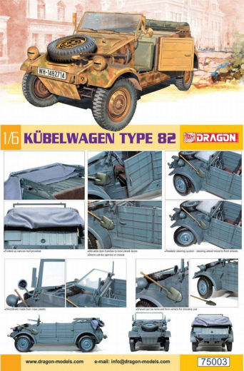 Dragon 1/6 Kubelwagen [75003] Plastic Model Kit