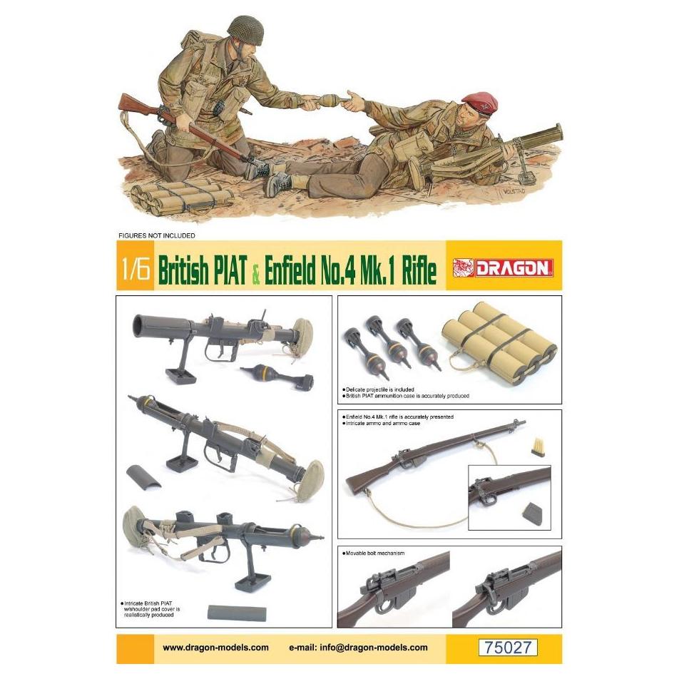 Dragon 1/6 BRITISH PIAT and ENFIELD NO.4 MK.1 RIFLE [75027]