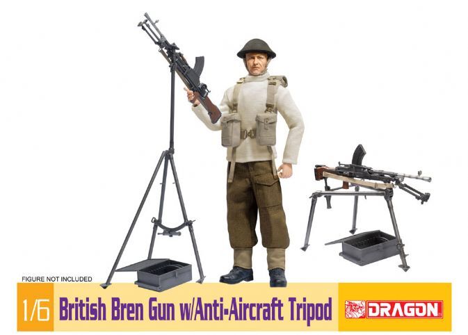 Dragon 1/6 BRITISH BREN GUN w/ANTI-AIRCRAFT TRIPOD [75030]