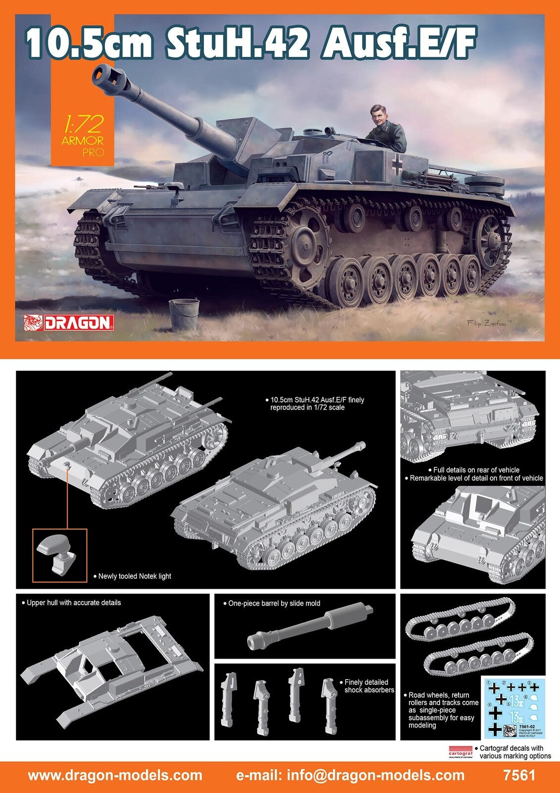 Dragon 1/72 10.5cm STURMHAUBITZE 42 [7561]