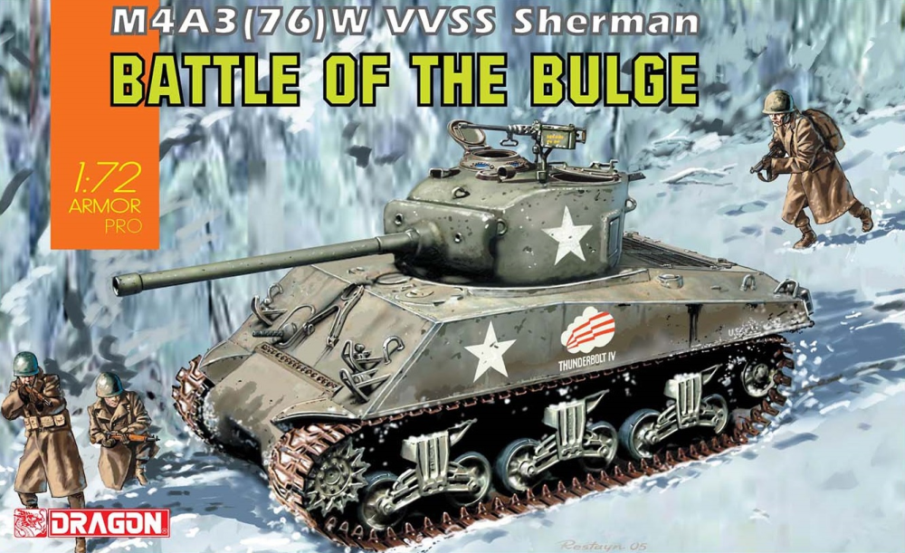 Dragon 1/72 M4A3(76)W VVSS Sherman Plastic Model Kit [7567]