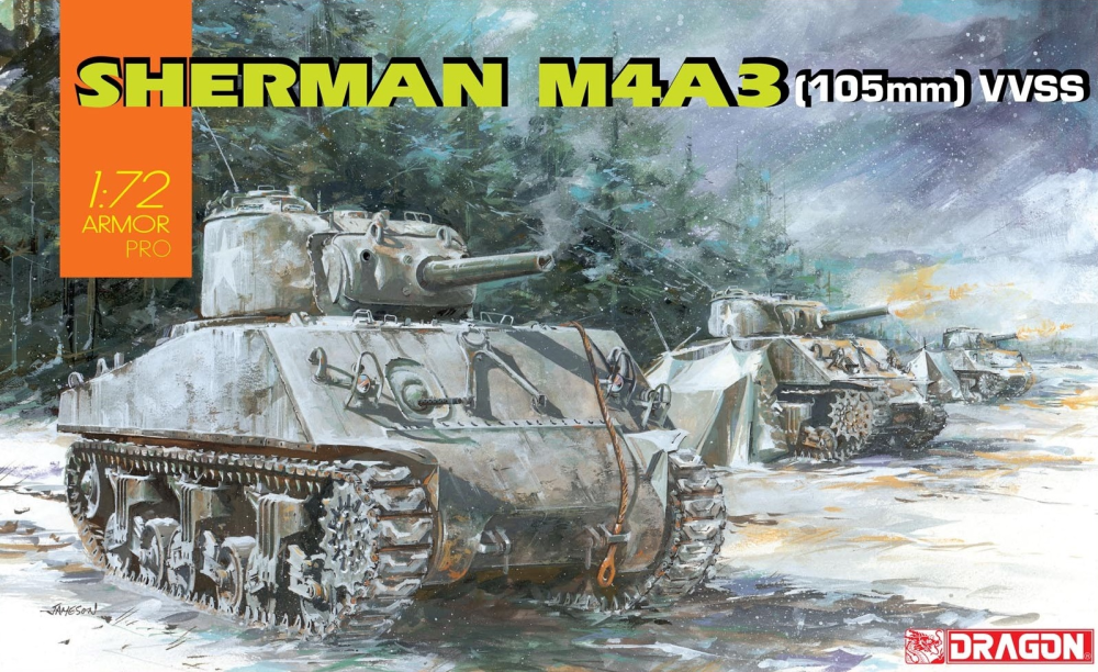 Dragon 1/72 M4A3(105mm) VVSS Plastic Model Kit [7569]