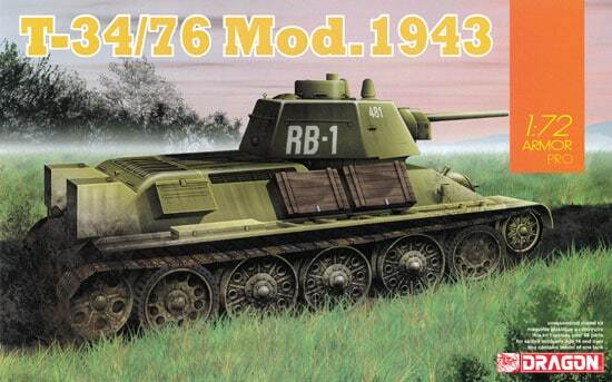 Dragon 1/72 T-34/76 Mod.1943 Plastic Model Kit [7596]