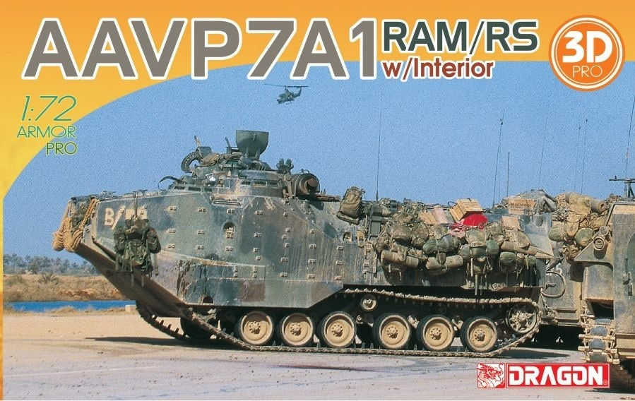 Dragon 1/72 AAVP7A1 RAM/RS w/Interior Plastic Model Kit [7619]