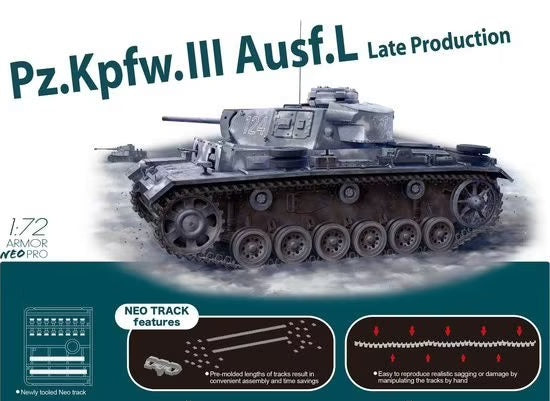 Dragon 1/72 Pz.Kpfw.III Ausf.L Late production Plastic Model Kit [7645]