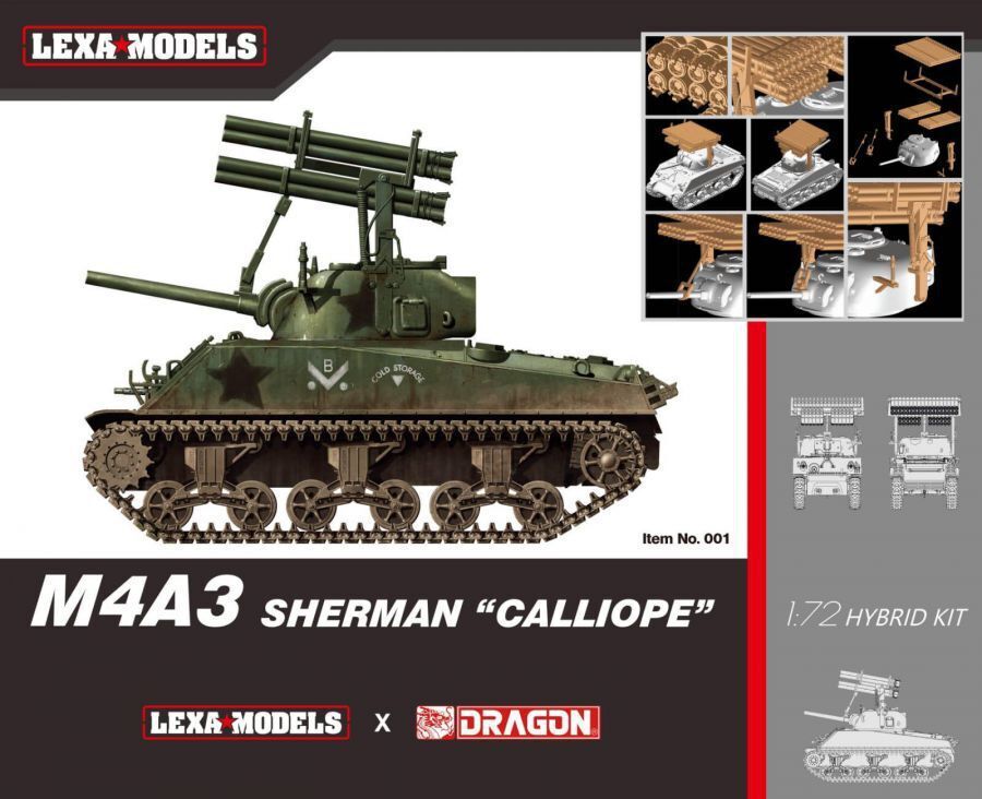 Dragon 1/72 M4A3 Sherman "Calliope" (Lexa Models x Dragon Models) Hybrid Model Kit [7677]