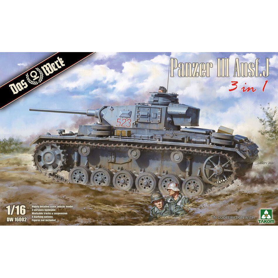 Das Werk 1/16 Panzer III Ausf. J (3 in 1) Plastic Model Kit [DW16002]