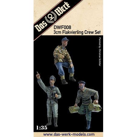 Das Werk 1/35 Set Flakvierling 3 figures Plastic Model Kit [DWF008]