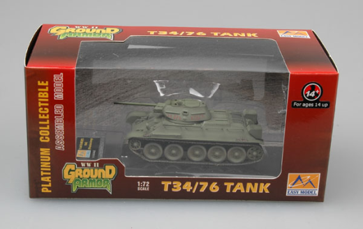 Easy Model 1/72 T-34/76 - Russian Army Model 1942 Moscow Field Assembled Model [36264]