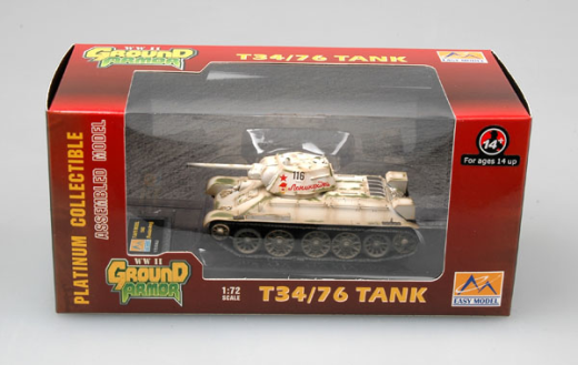 Easy Model 1/72 T-34/76 - Russian Army Model 1943 ( 1944 Spring) Assembled Model [36269]