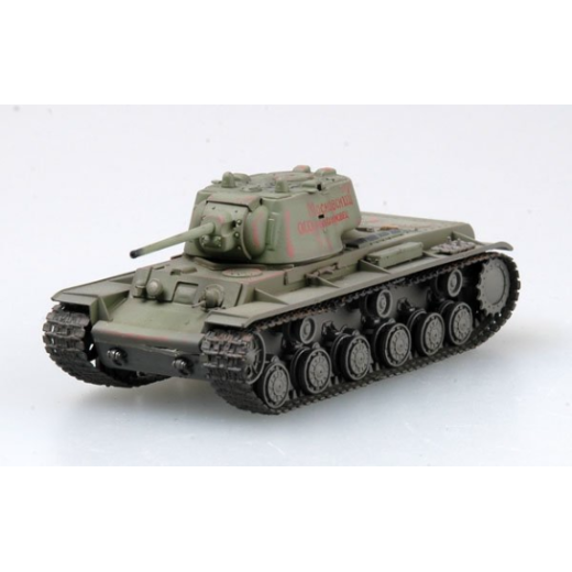 Easy Model 1/72 Russian KV-1 Model 1942 Heavy Tank (Oliver Green) Assembled Model [36289]