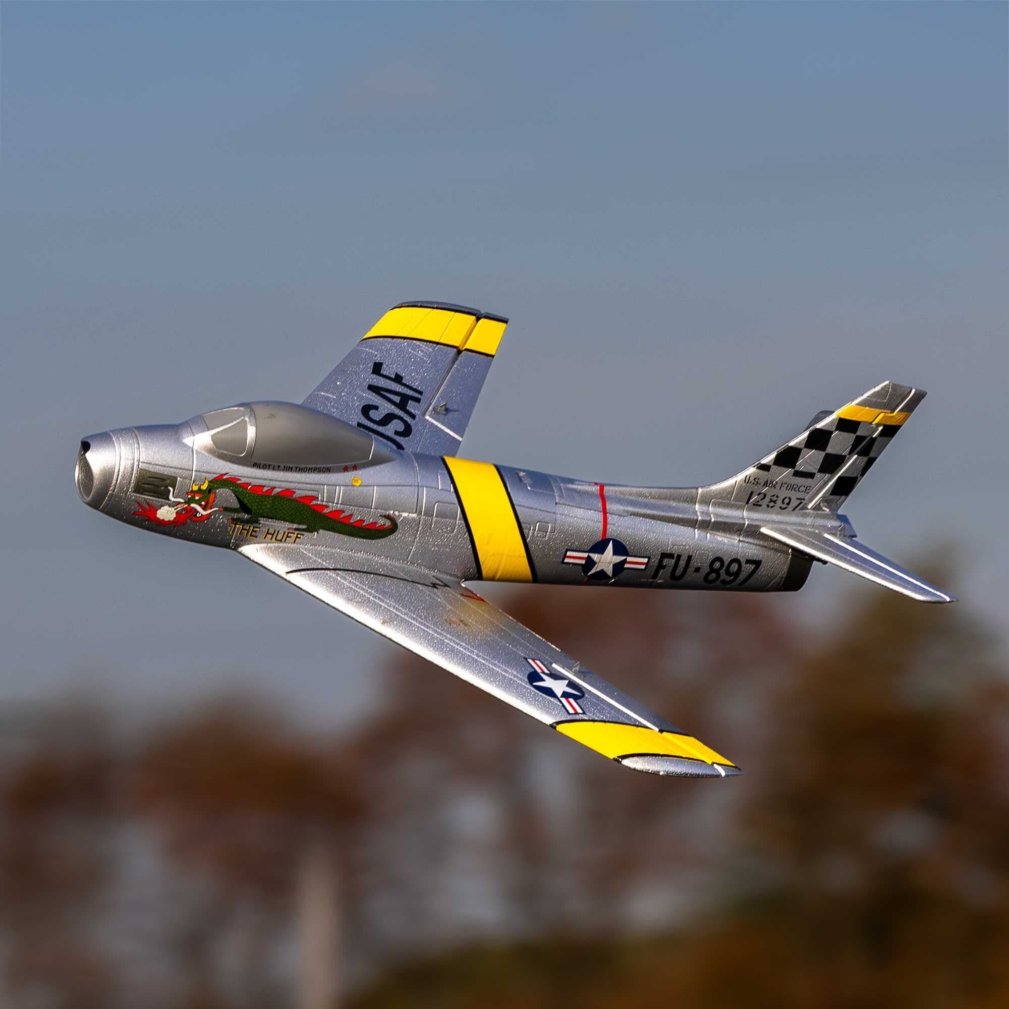 E-FLITE UMX F-86 Sabre 30mm EDF Jet, BNF Basic, EFLU7050