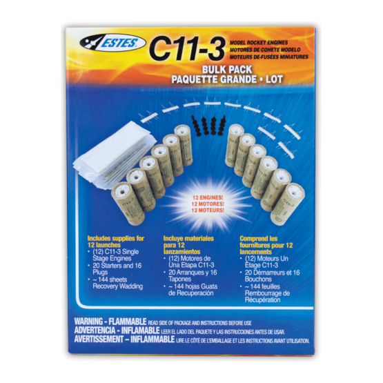 Estes C11-3 (12 pk) Model Rocket Engine Bulk Pack [1726]