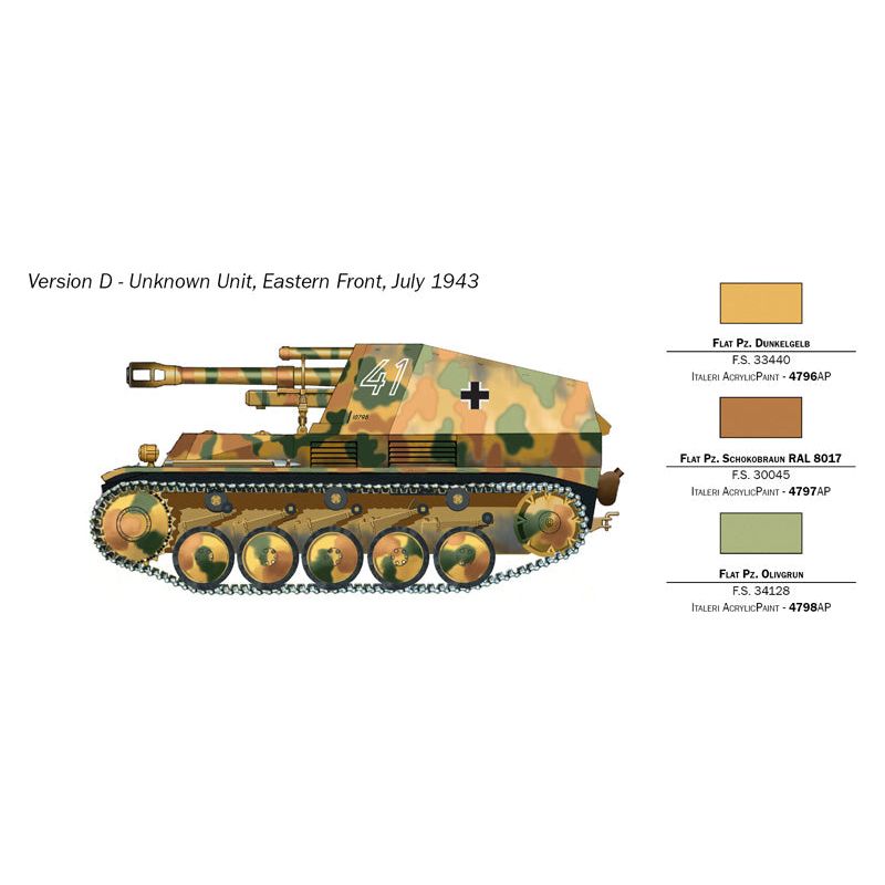 ITALERI 1/72 Sd.Kfz. 124 Wespe 10.5cm Leichte Felhaubitze