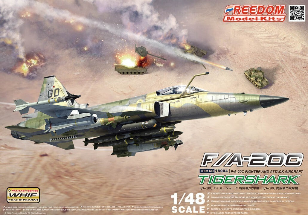 Freedom Models 1/48 FA-20A/C Tiger Shark / AG Weapons Plastic Model Kit