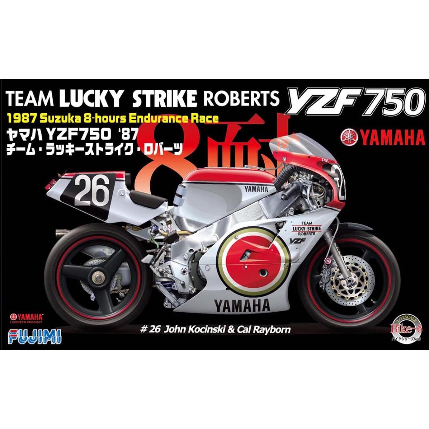 FUJIMI 1/12 YAMAHA YZF750 LUCKY STRIKE ROBERTS (Bike-No6) Plastic Model Kit