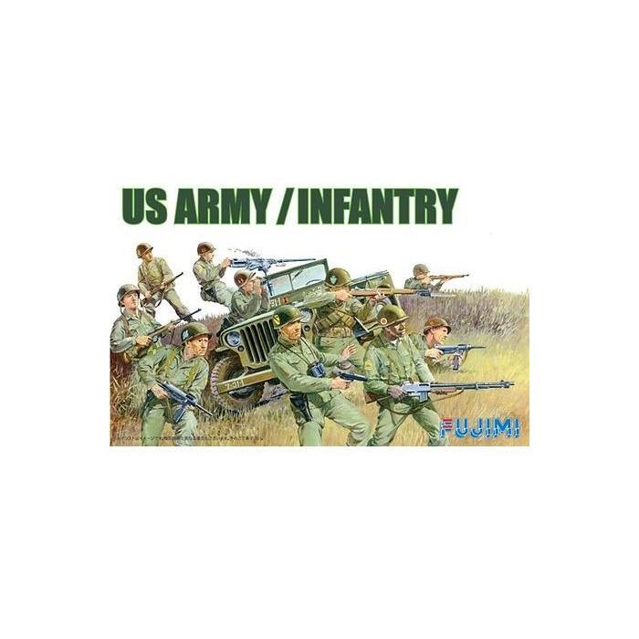 Fujimi 1/76 US Army Infantry Set (WA-27) Plastic Model Kit [76121]