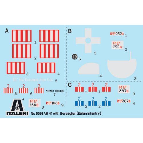 ITALERI 1/35 AB 41 with Bersaglieri Italian Infantry
