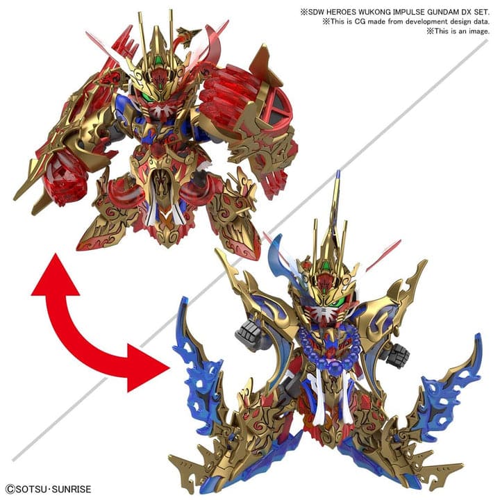 BANDAI SDW Heroes Wukong Impulse Gundam DX Set