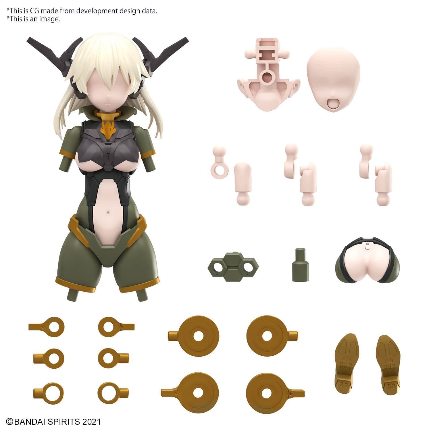 BANDAI 30MS OPTION PARTS SET 13 (TACTICAL COSTUME) [COLOR B]