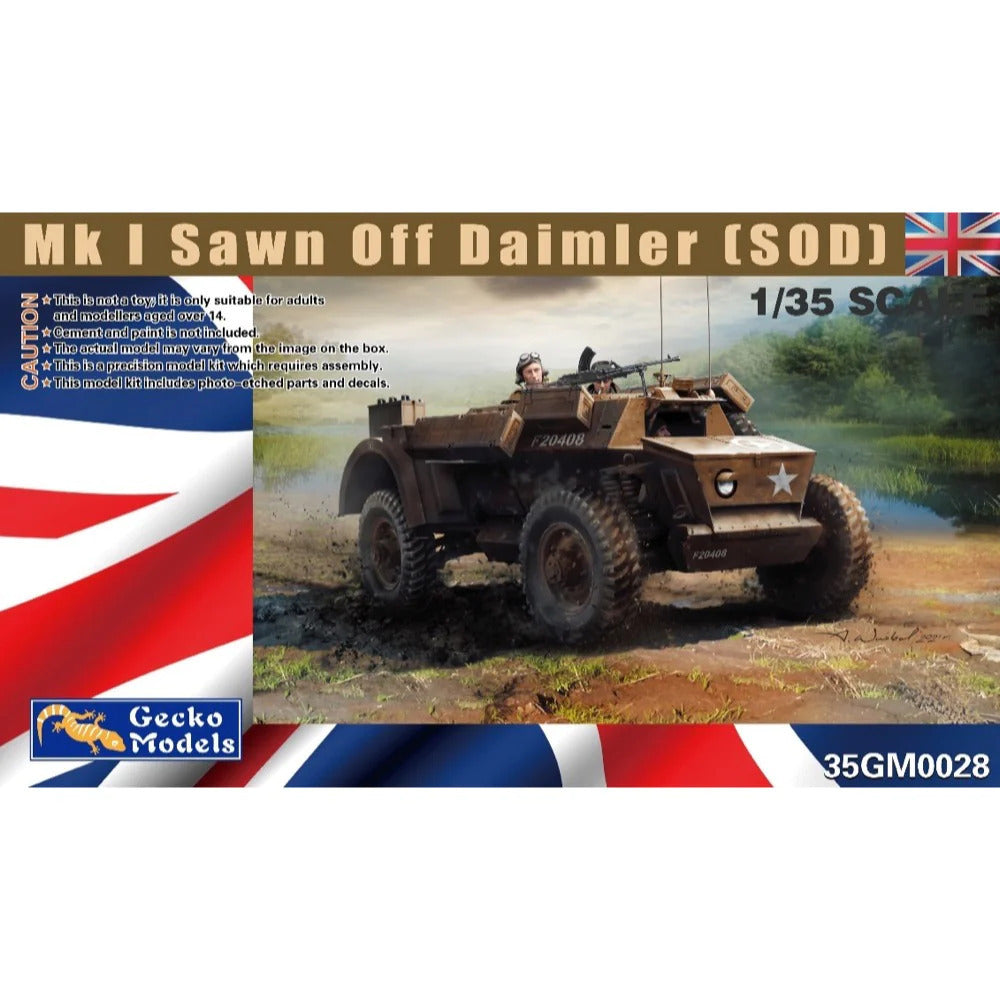 Gecko 1/35 Mk I Sawn Off Daimler (SOD) Plastic Model Kit