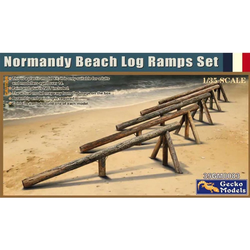 Gecko 1/35 Normandy Beach Log Ramps Set Plastic Model Kit