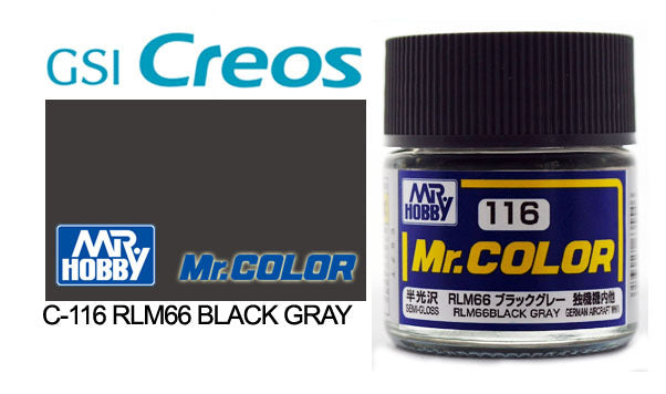 Mr Color Semi Gloss RLM66 Black Grey