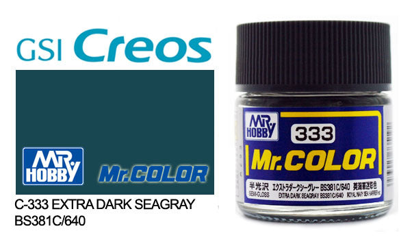 Mr Color Semi Gloss Extra Dark Dark Sea Grey BS381/C640