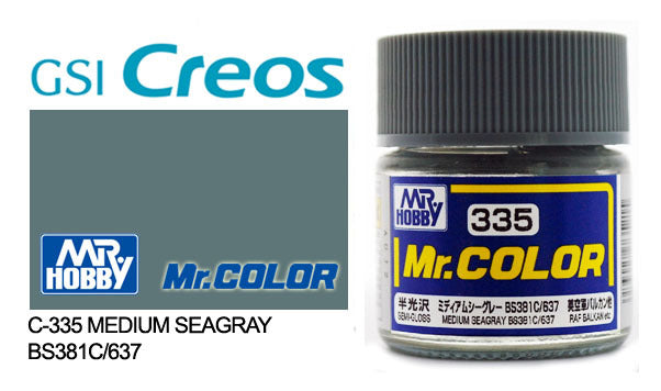 Mr Color Semi Gloss Medium Sea Grey BS381/C637