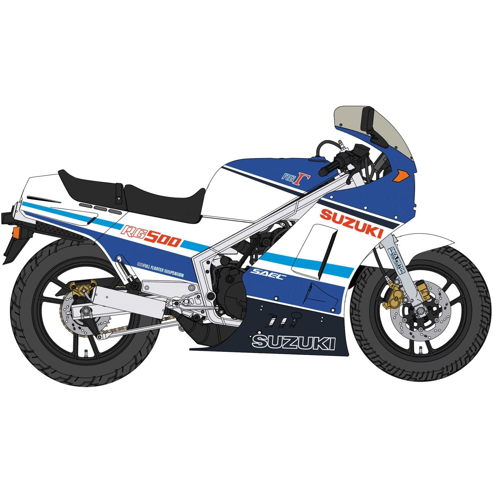 SUZUKI RG500G EARLY VERSION "BLUE/WHITE COLOR"