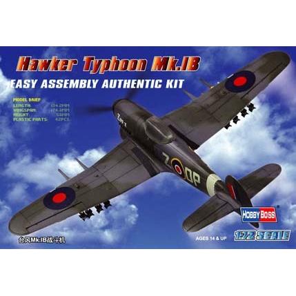 Hobby Boss 1/72 Hawker Typhoon Mk.IB Fighter Plastic Model Kit [80232]