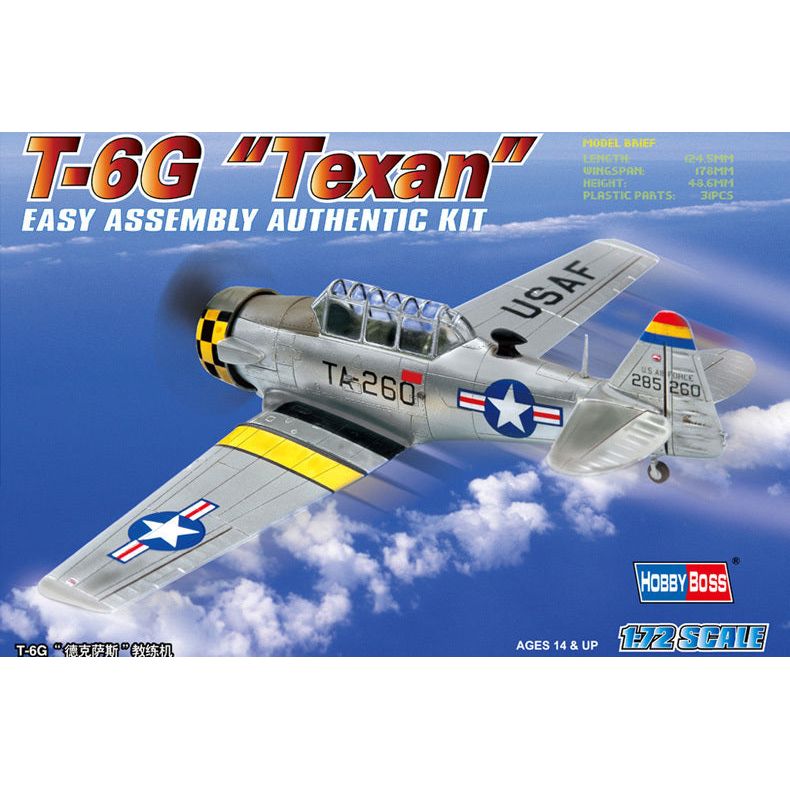 Hobby Boss 1/72 T-6G â€œTexanâ€ Plastic Model Kit [80233]