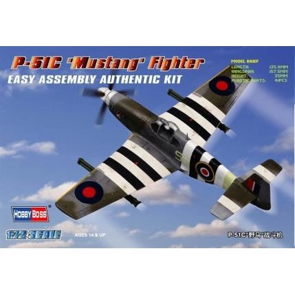 Hobby Boss 1/72 P-51C â€œMustangâ€ Fighter Plastic Model Kit [80243]